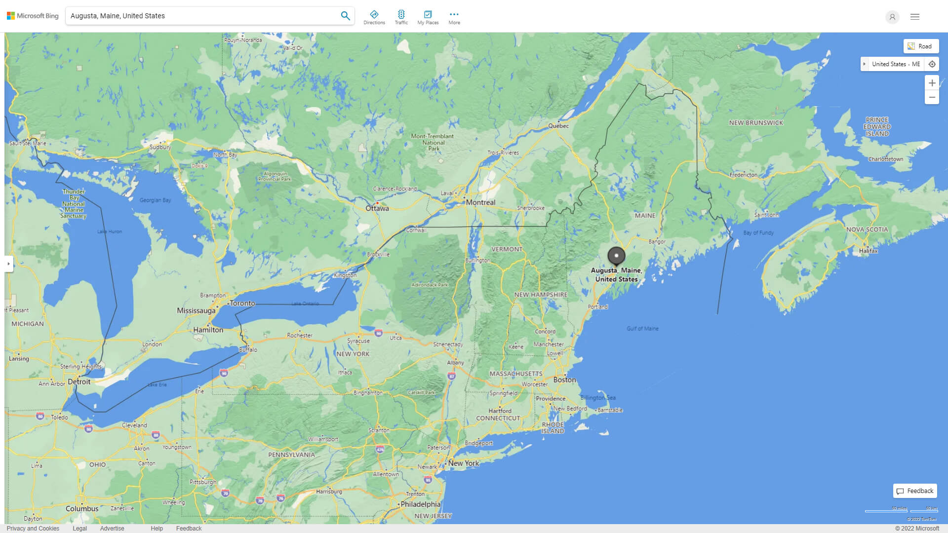 Augusta Map Maine